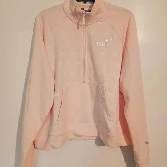 PUMA Rosewater Pink 1/2 Zip Pullover sweater - Picture 2 of 5